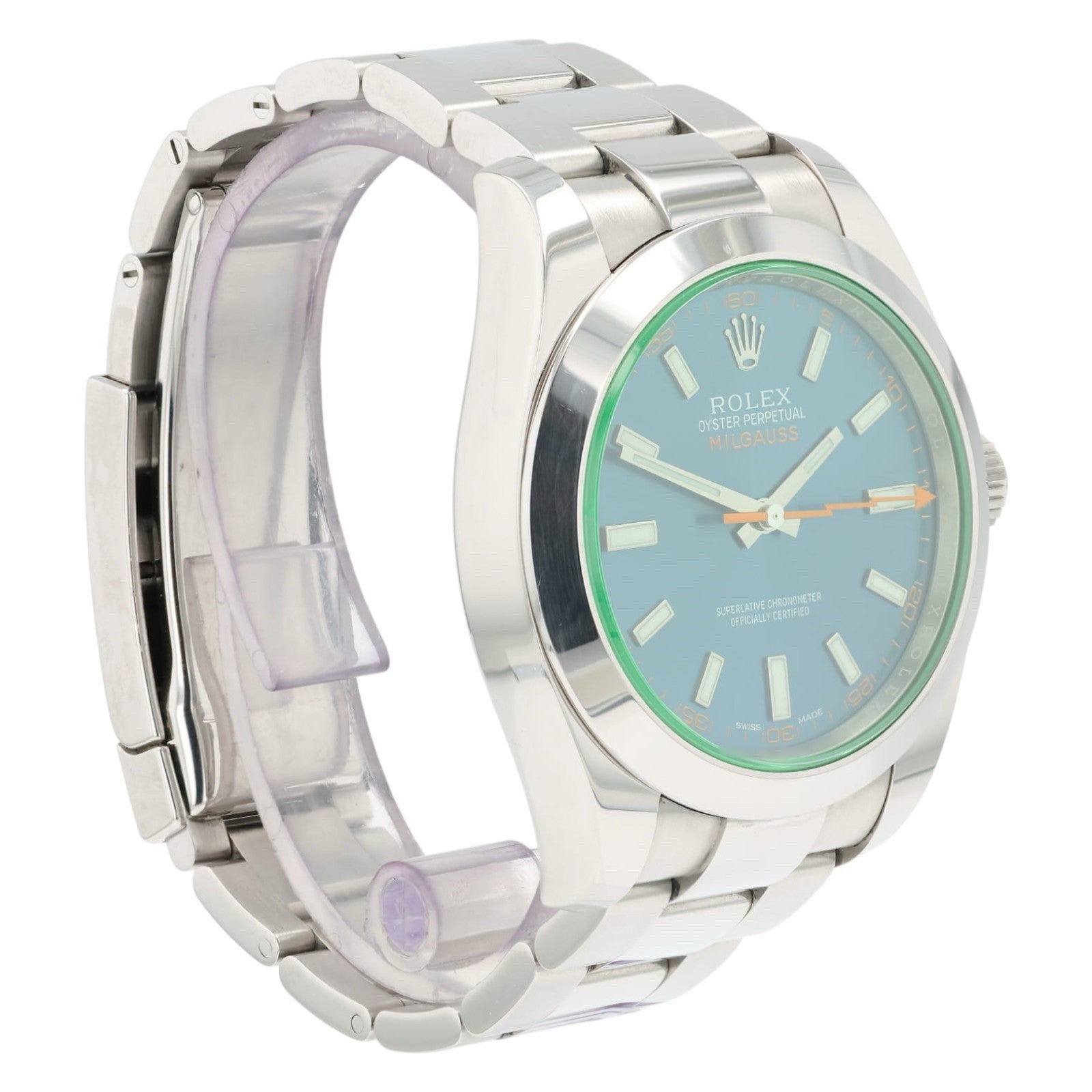 Rolex Milgauss Z-Blue Dial Stainless Steel 40mm Automatic Mens Watch 116400GV