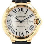 Cartier Ballon Bleu 18k Yellow Gold Silver Dial 42mm Automatic Mens W6900551