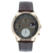 NEW Hermes Quantieme 18k Rose Gold Brown Dial 39.5mm Automatic Watch 408038WW00