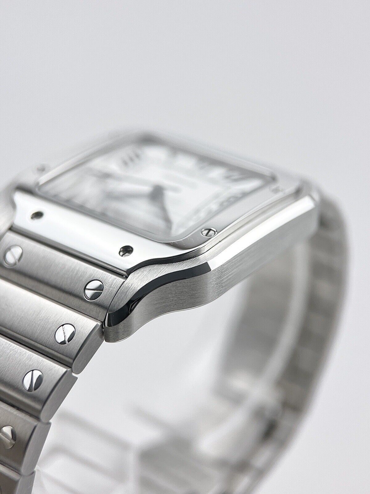 Cartier Santos Medium WSSA0029 Stainless Steel Automatic Watch 35x41mm - B&P