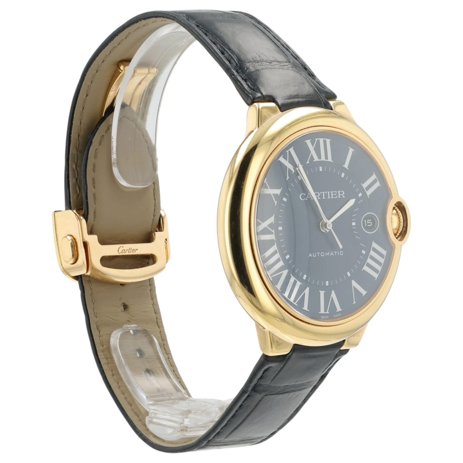 Cartier Ballon Bleu Blue Dial 18k Rose Gold 42mm Automatic Men’s Watch WGBB0036