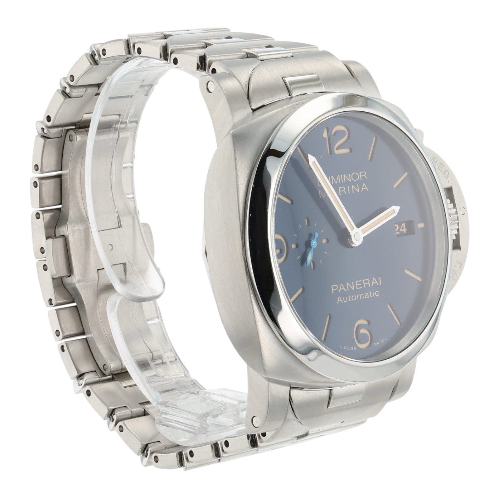Panerai Luminor Marina Stainless Steel Blue Dial 44mm Automatic Mens PAM01058