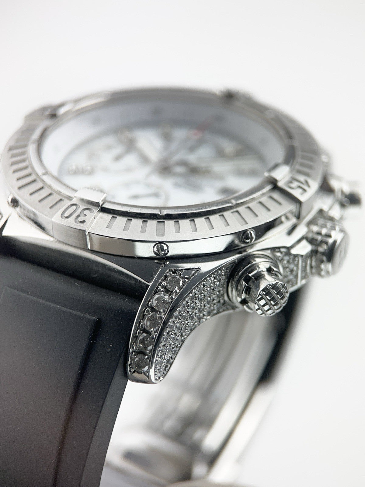 Breitling Super Avenger Steel MOP Dial Diamonds 48mm Automatic Mens Watch A13370