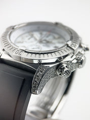 Breitling Super Avenger Steel MOP Dial Diamonds 48mm Automatic Mens Watch A13370