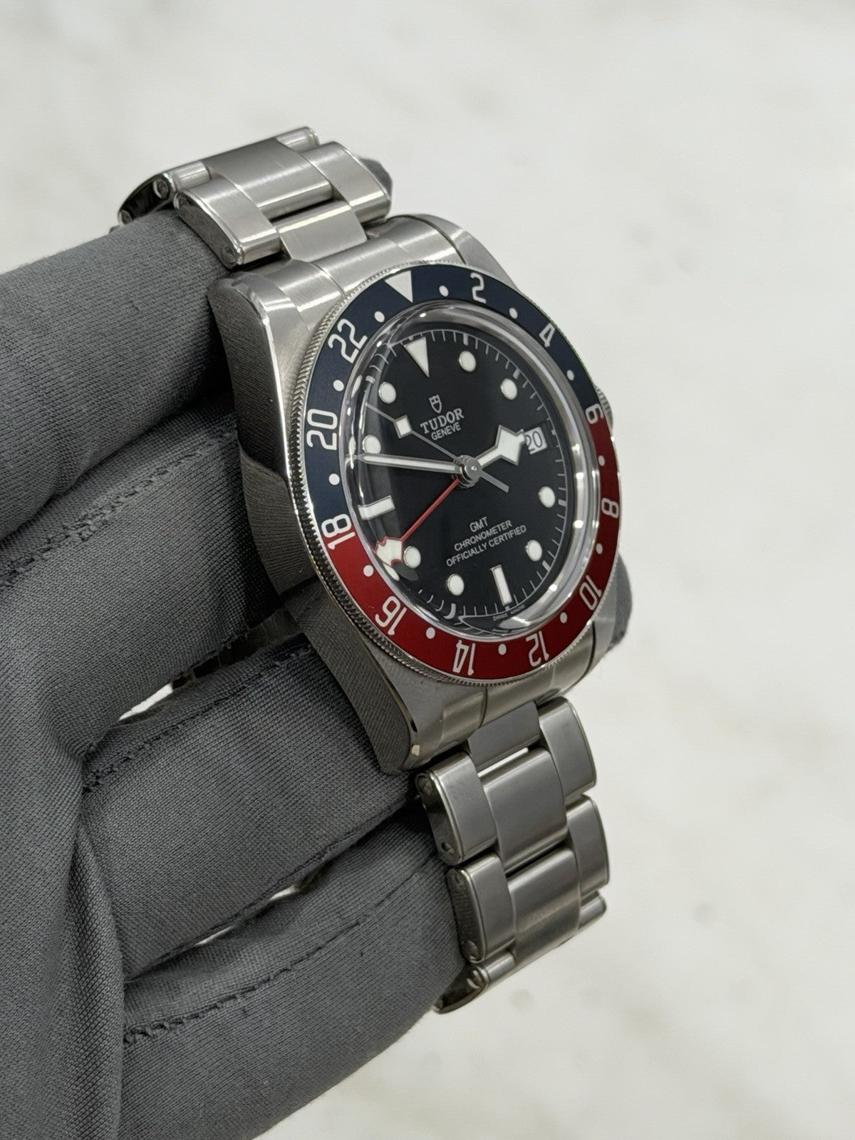 Tudor Black Bay GMT Pepsi Black Dial Stainless Steel Men's Watch 79830RB