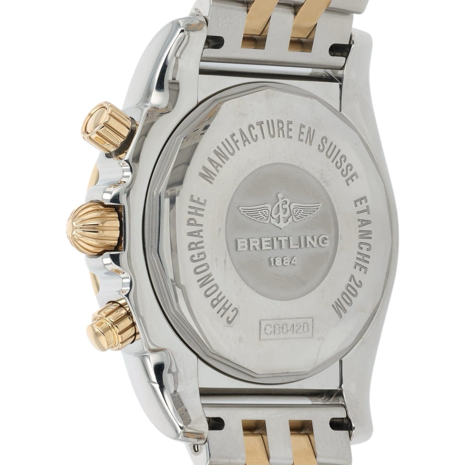 Breitling Chronomat Gold And Stainless Steel Black Dial 44mm Automatic Watch