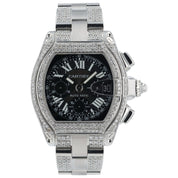 Cartier Roadster Black Dial Steel Diamond 40mm Automatic Men’s Watch W62007X6