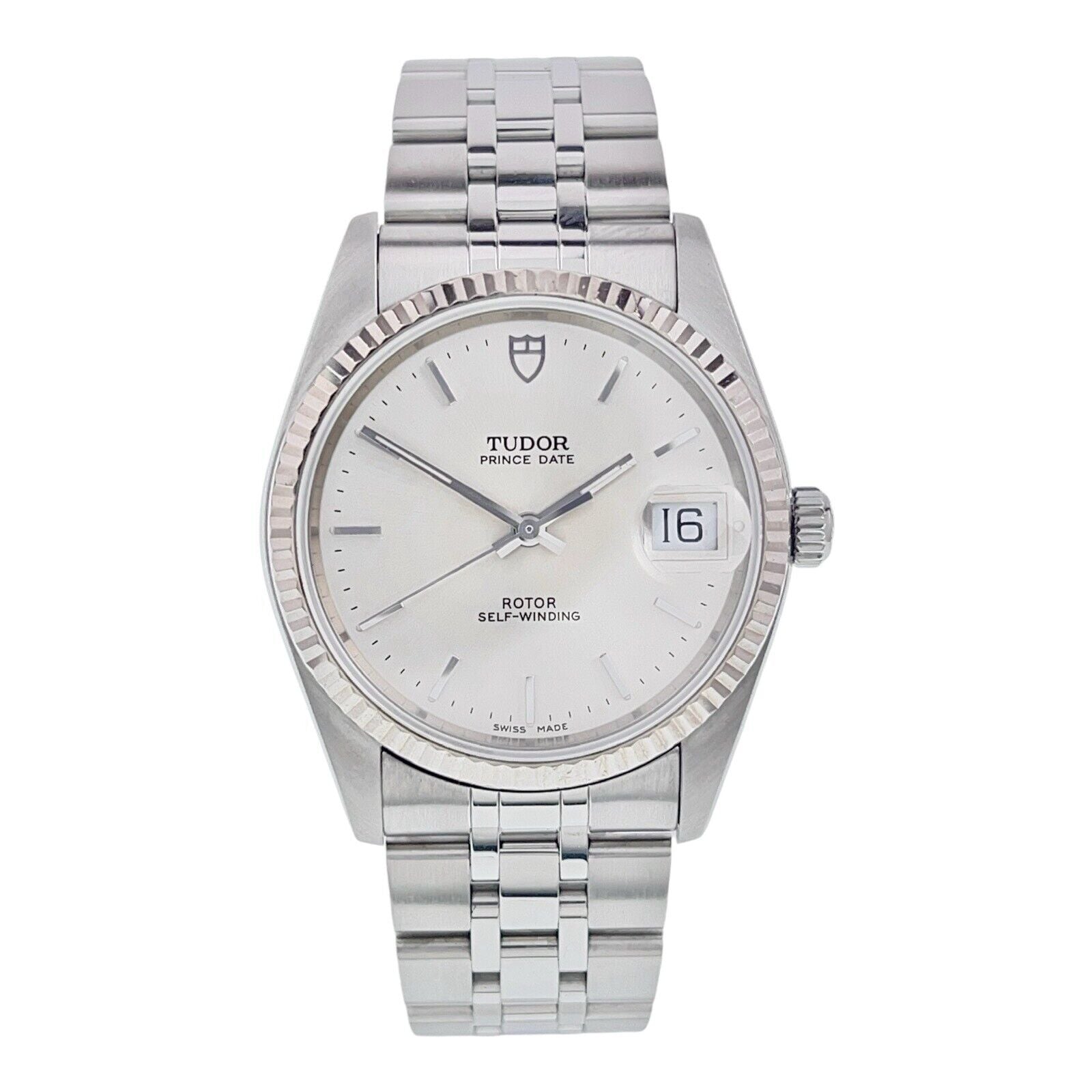 Tudor Prince Date Stainless Steel Silver Color Dial 34mm Automatic Men’s 74034