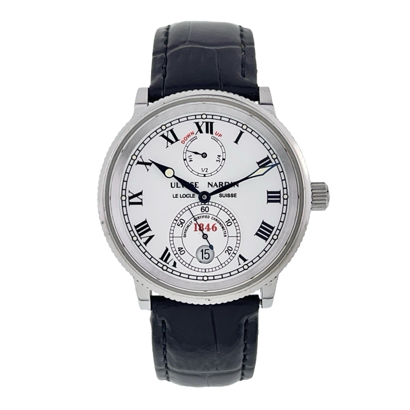 Ulysse Nardin Marine Stainless Steel White Dial 38mm Automatic Mens Watch 263-22