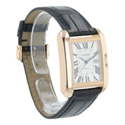 Cartier Tank Anglaise 18k Rose Gold Silver Dial 39.2mm Automatic Mens W5310005