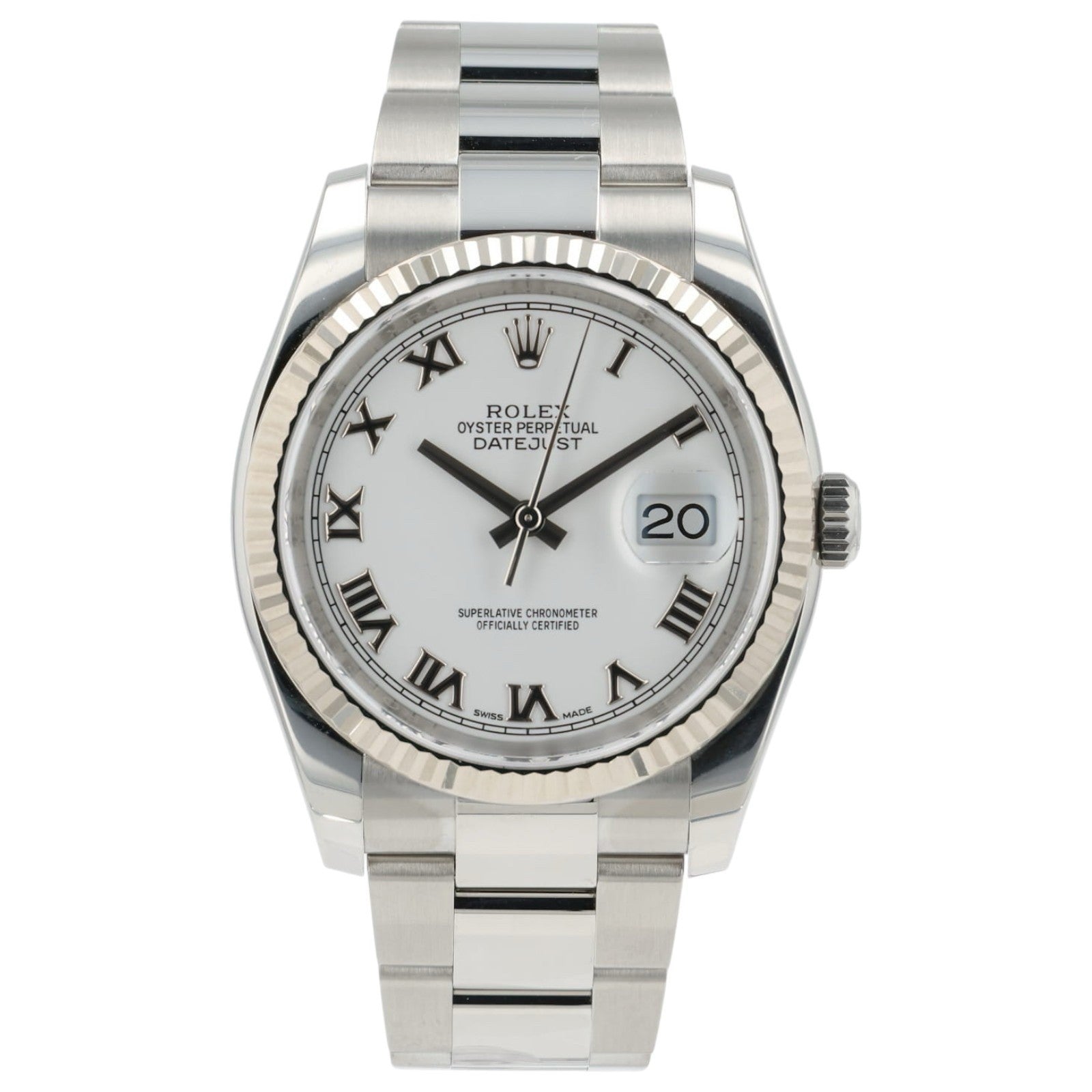 2017 Rolex Datejust White Dial Stainless Steel 36mm Automatic Men’s Watch 116234
