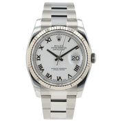 2017 Rolex Datejust White Dial Stainless Steel 36mm Automatic Men’s Watch 116234
