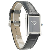 2023 Cartier Tank Must Black Dial Steel 25mm Quartz Unisex Watch WSTA0072