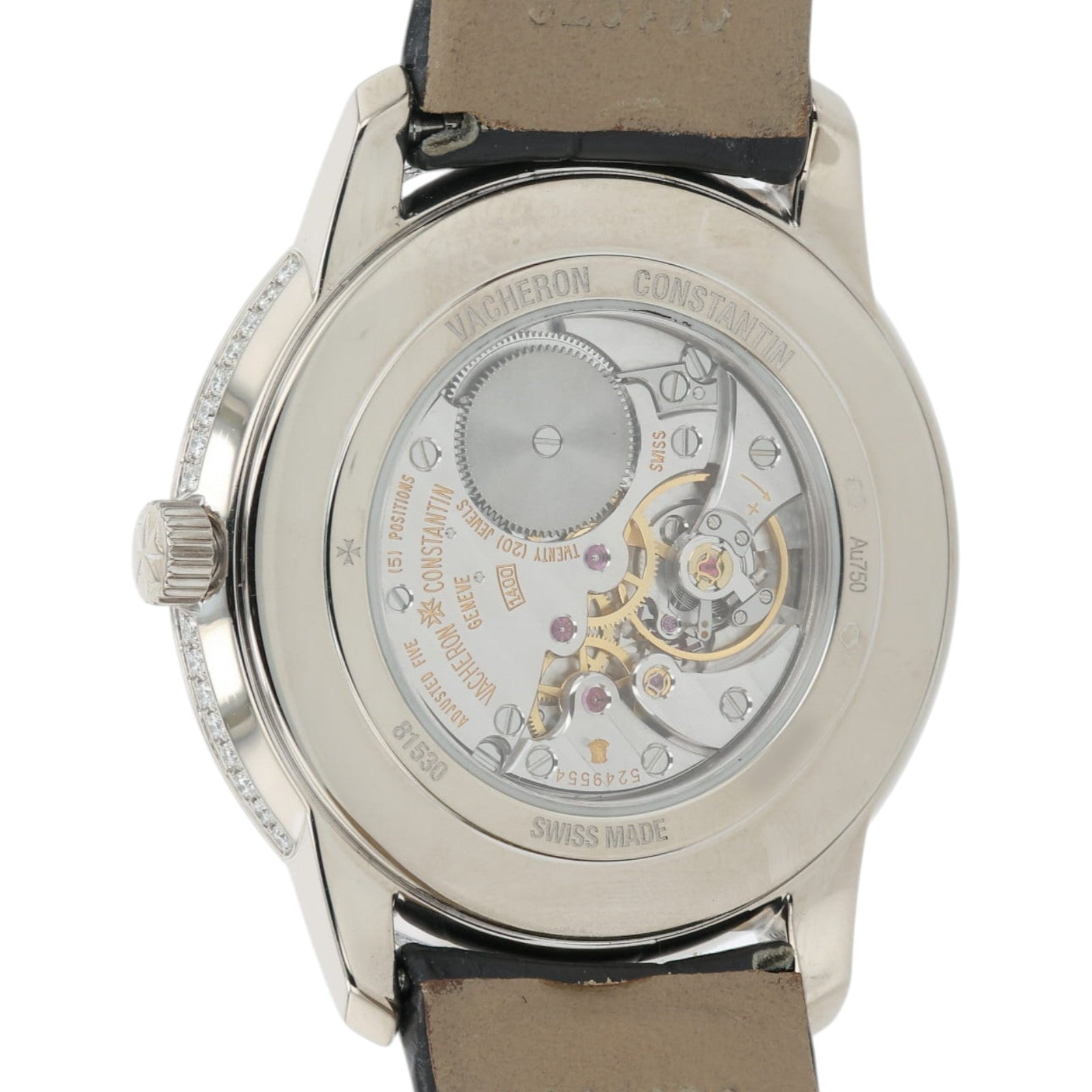 Vacheron Constantin Patrimony Factory Diamond 18k White Gold 36mm Watch 81530