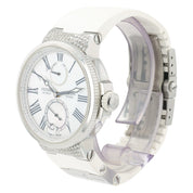 Ulysse Nardin White MOP Dial Diamond Steel 39mm Auto Women's Watch 1183-160