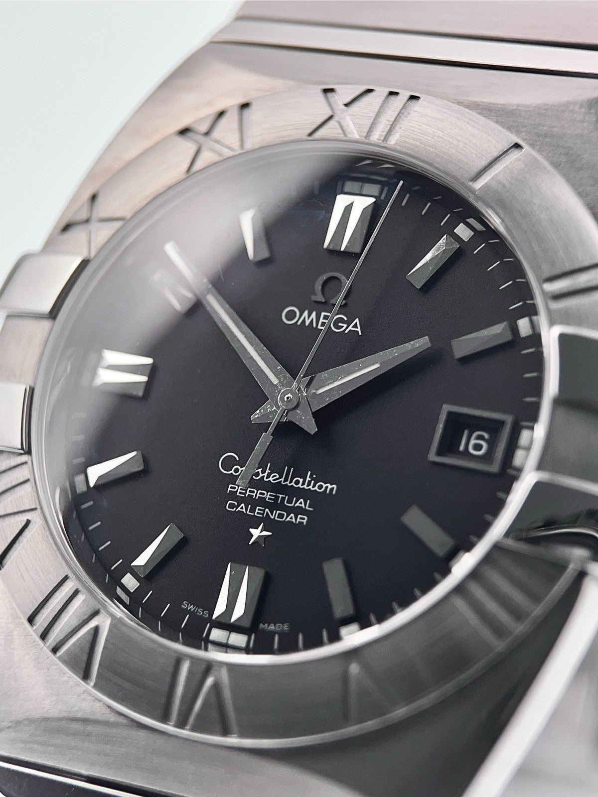 Omega Constellation Stainless Steel Black Dial 38mm Quartz Mens Watch 1513.51.00