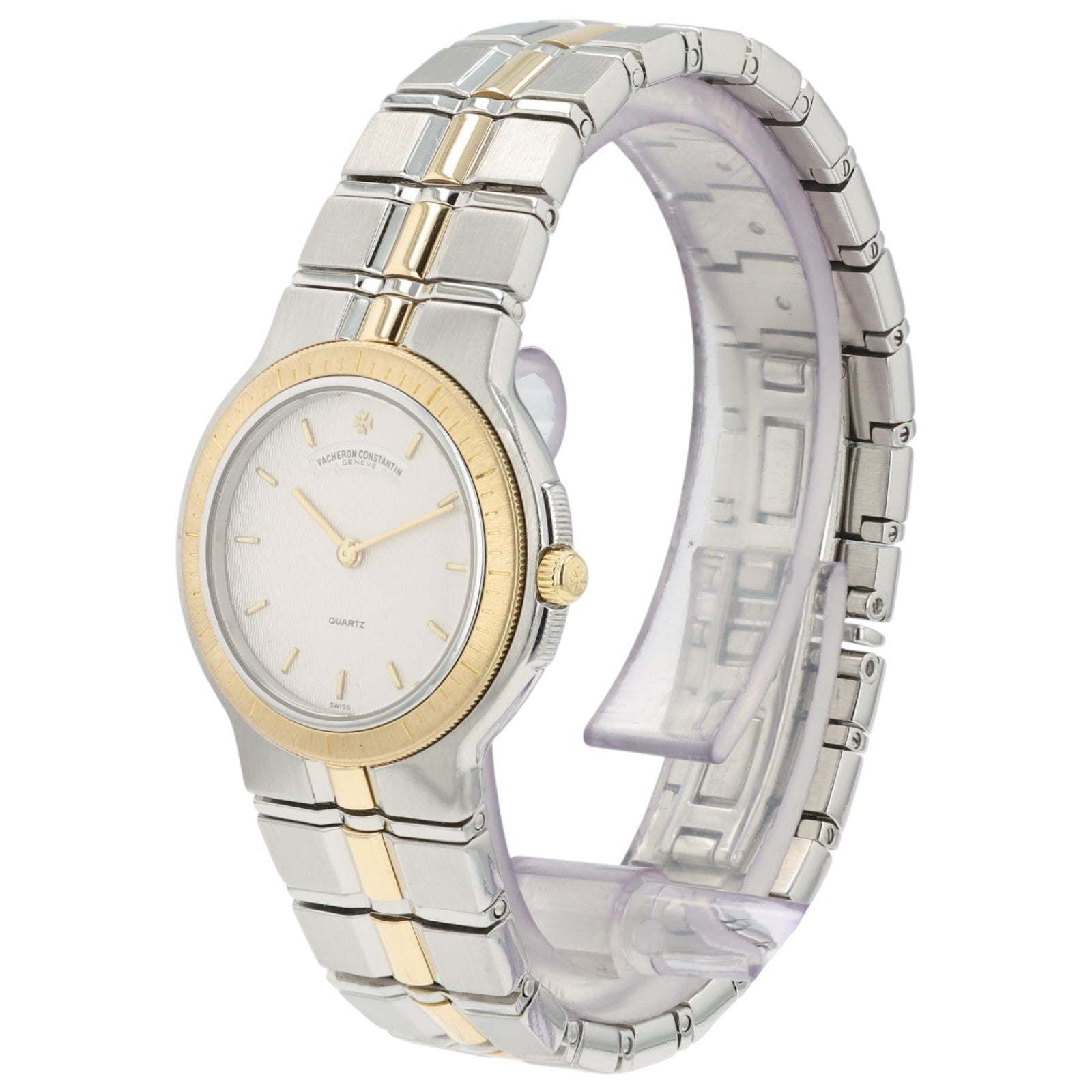 Vacheron Constantin Phidias Ivory Dial 18k Yellow Gold & Steel 28mm Quartz 16020