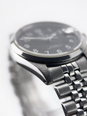 Tudor Prince Date Stainless Steel Black Dial 32mm Automatic Unisex Watch 72000
