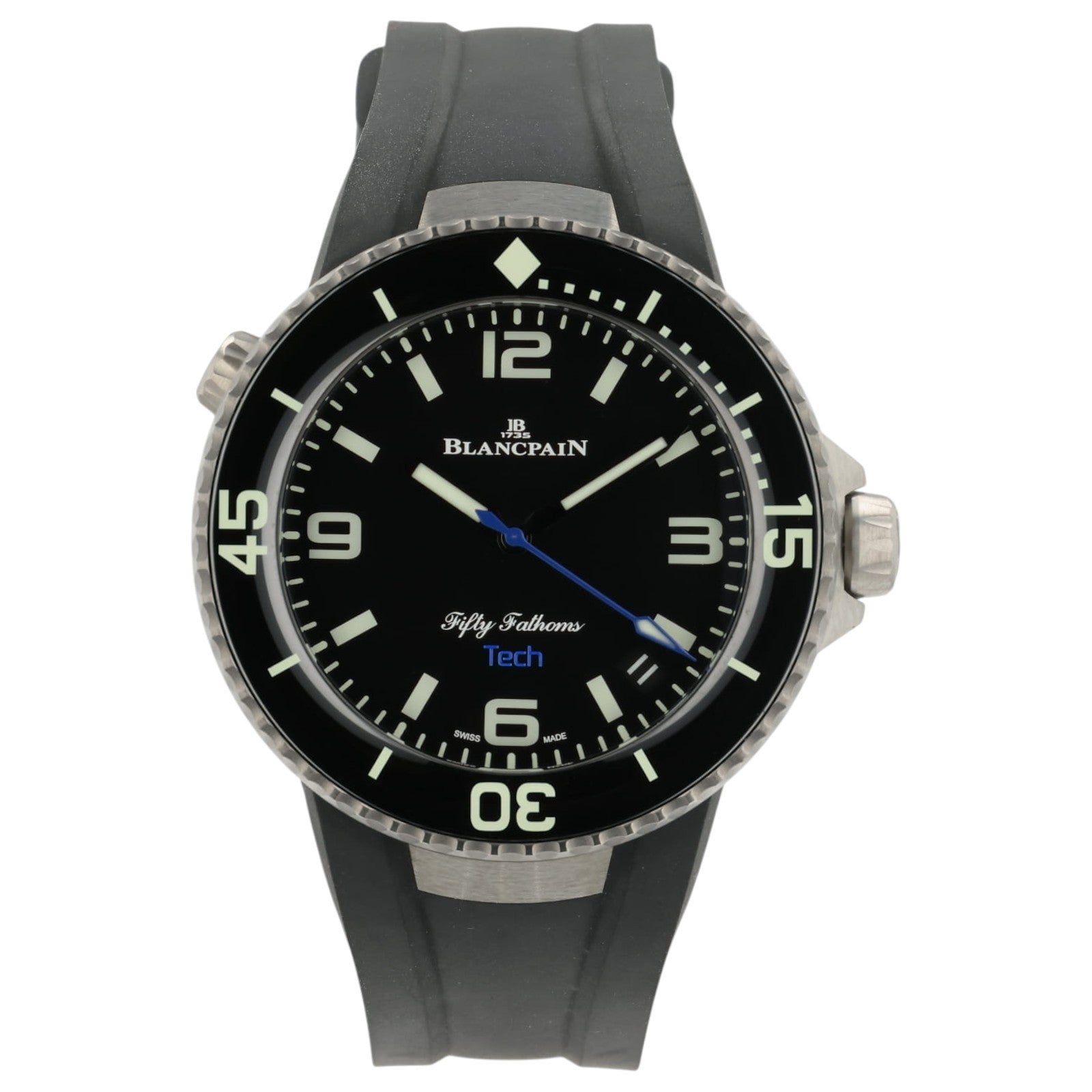 Blancpain Fifty Fathoms Tech Black Dial Titanium 45mm Automatic Mens Watch 5029