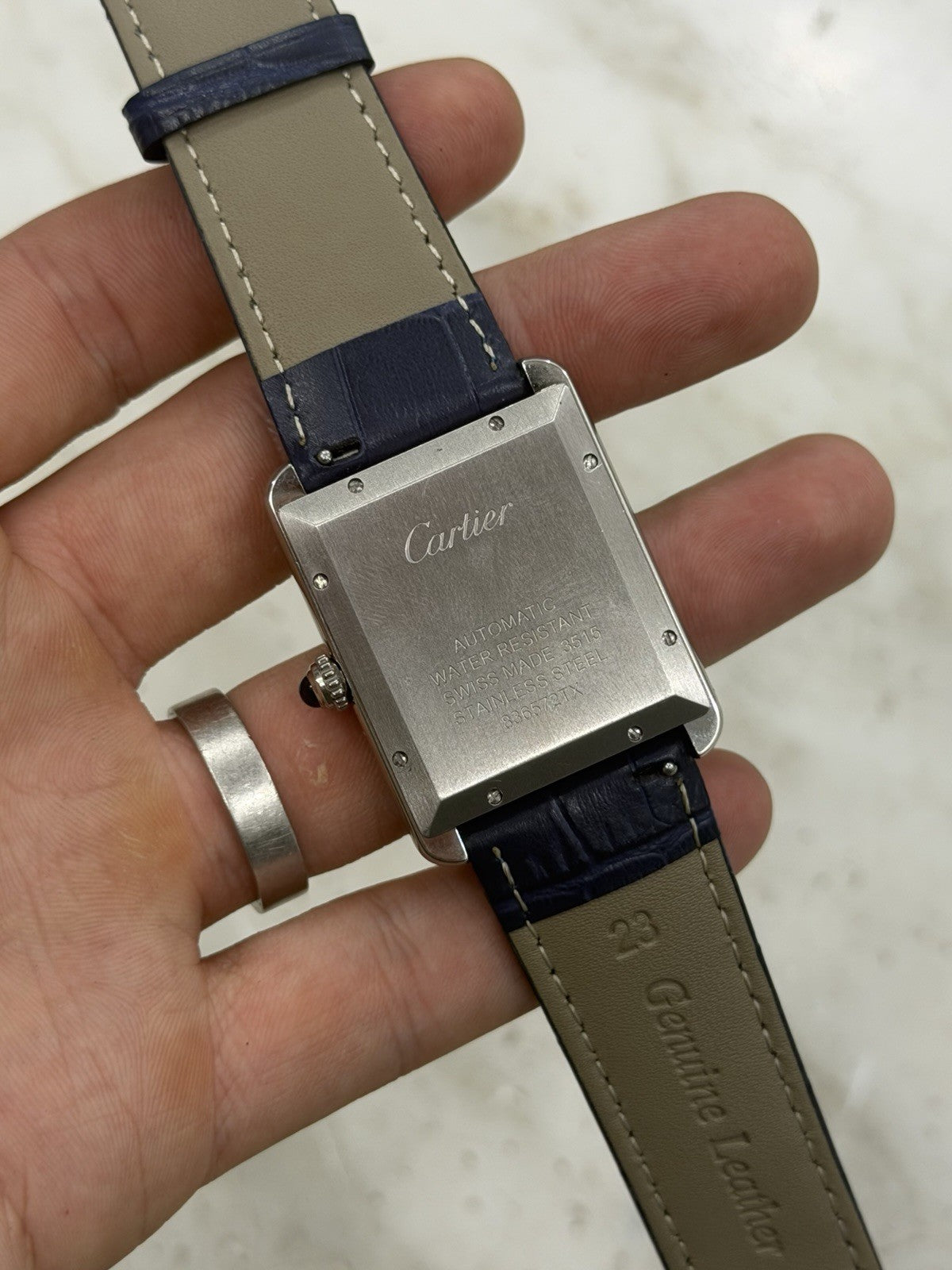 Cartier Tank XL Silver Dial Stainless Steel 31mm Automatic Watch W5200027