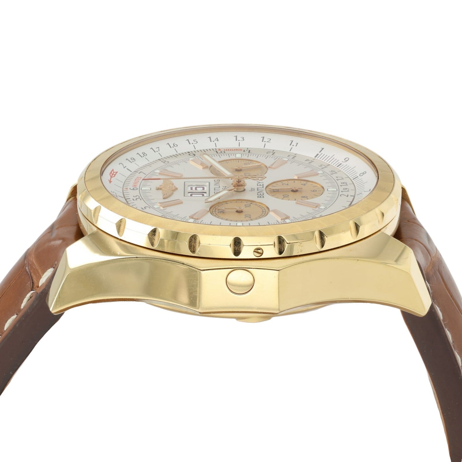 Breitling Bentley Silver Color Dial 18k Rose Gold 48mm Automatic Mens H44363