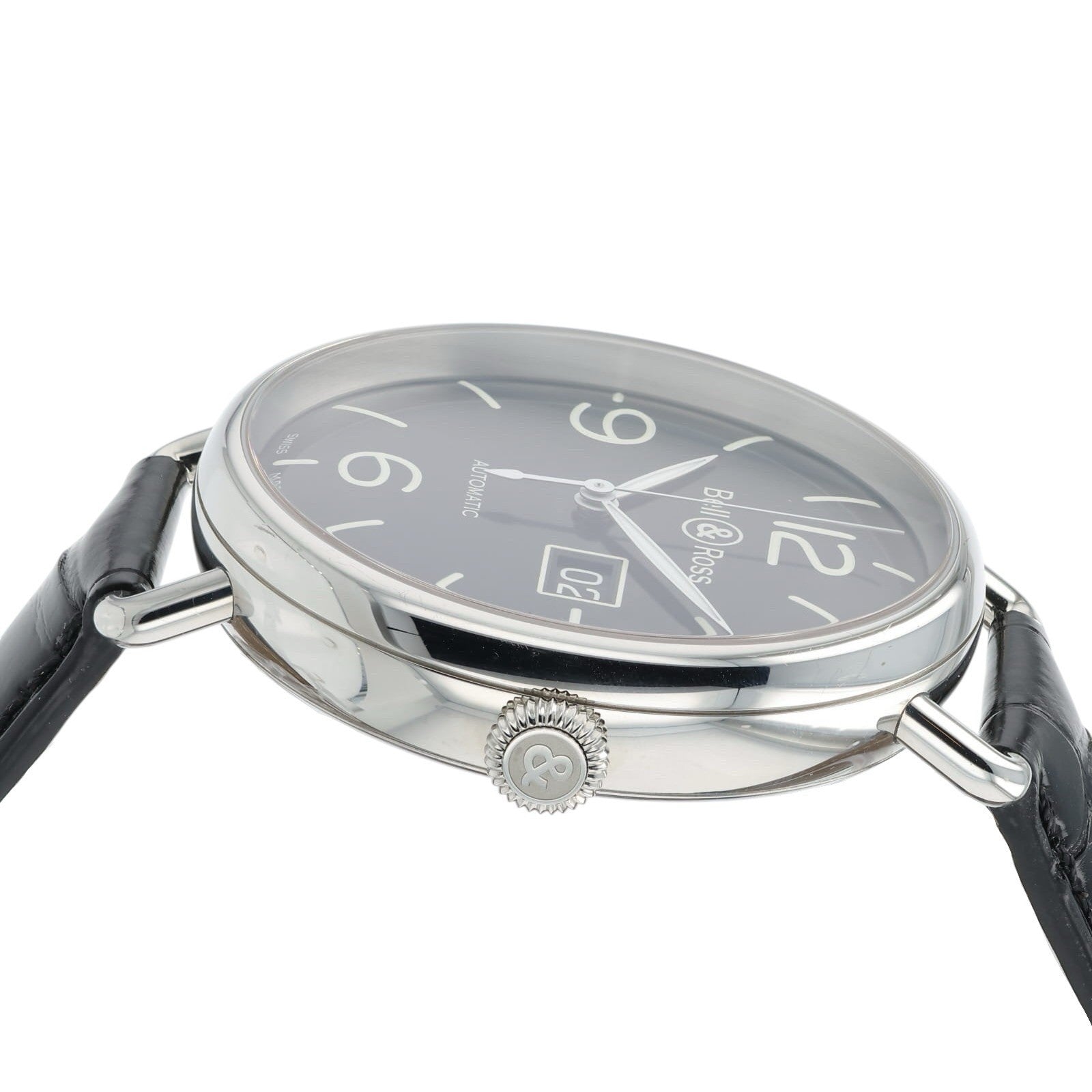 Bell & Ross Grande Date Black Dial Stainless Steel 45mm Automatic Men’s WW1-96
