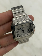 Cartier Santos Silver Color Dial Stainless Steel 39x47mm Automatic Mens WSSA0009