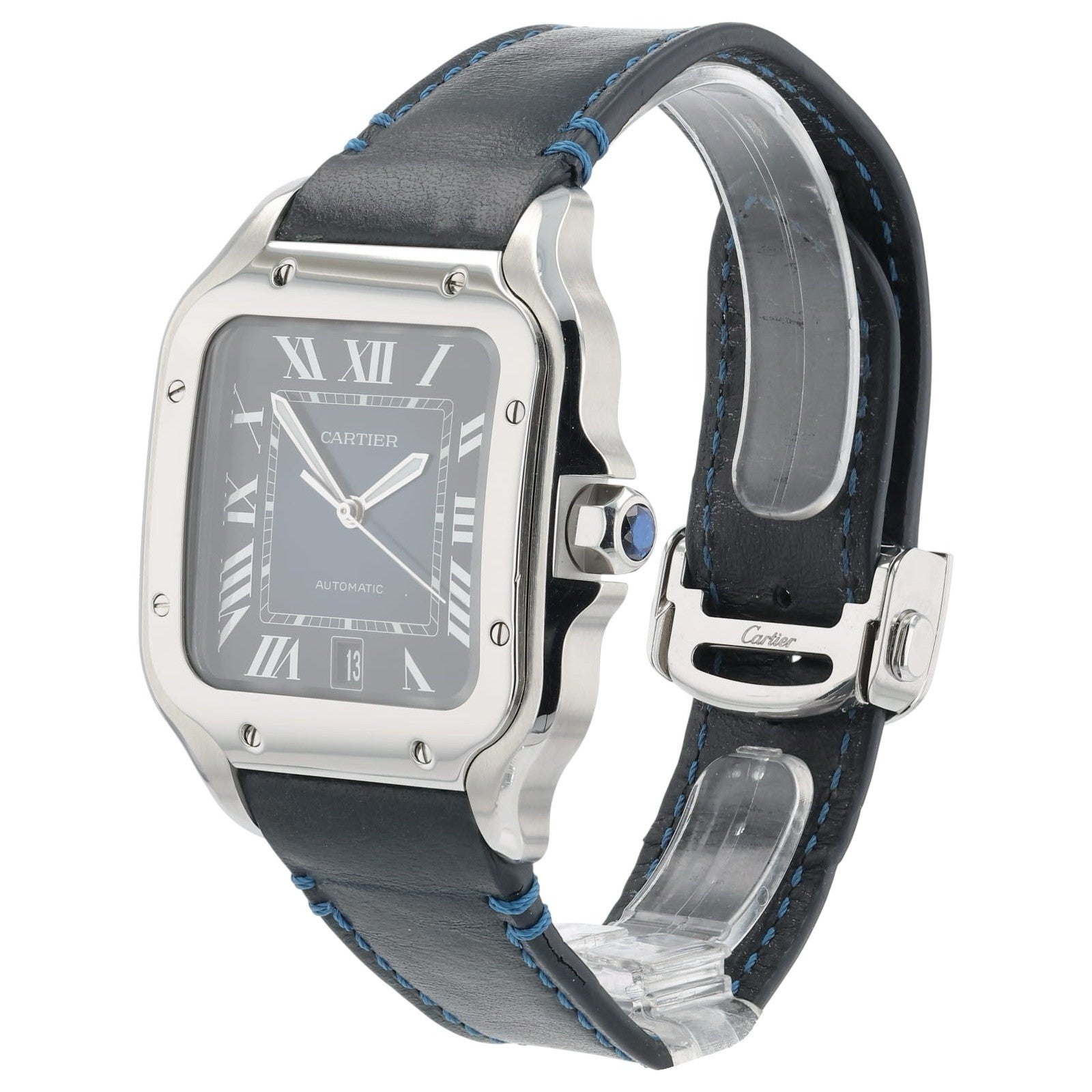 Cartier Santos Gradient Blue Dial Stainless 40mm Automatic Men’s Watch WSSA0030
