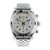 Breitling Chronomat Stainless Steel Silver Dial 44mm Automatic Mens Watch AB0110