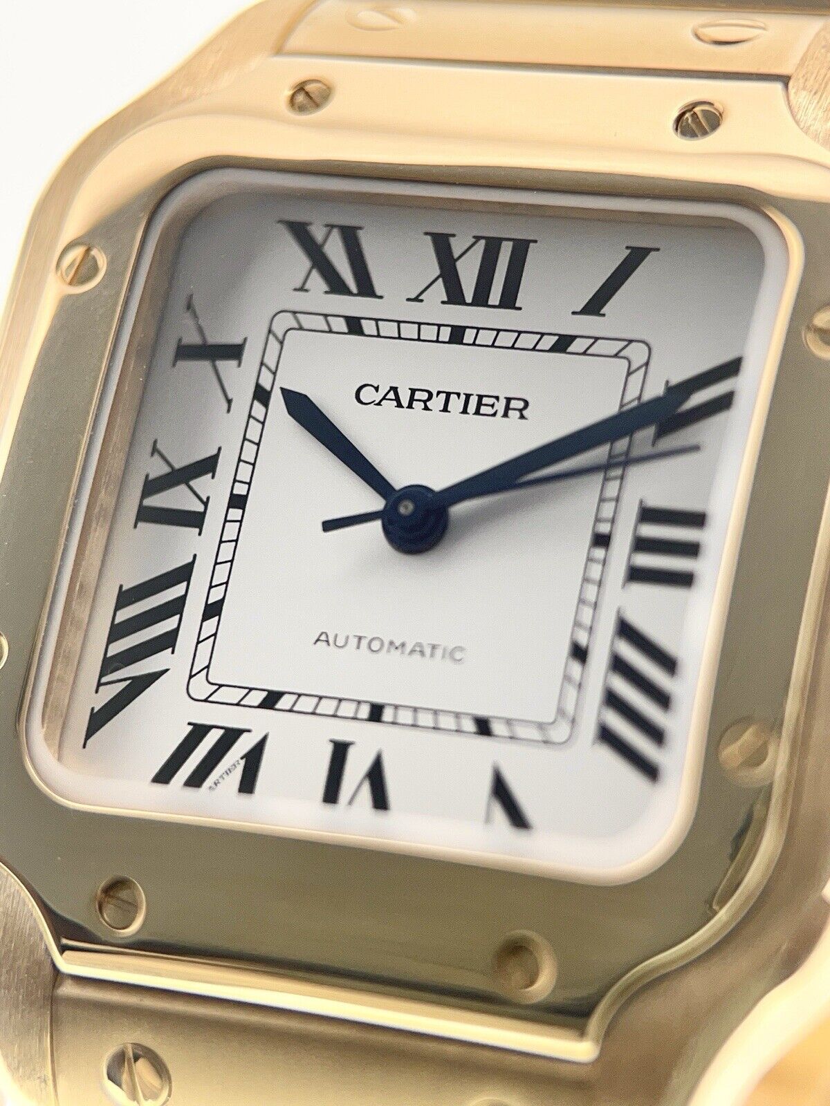 Cartier Santos Medium 18k Yellow Gold 35mm Automatic Men's Watch WGSA0030