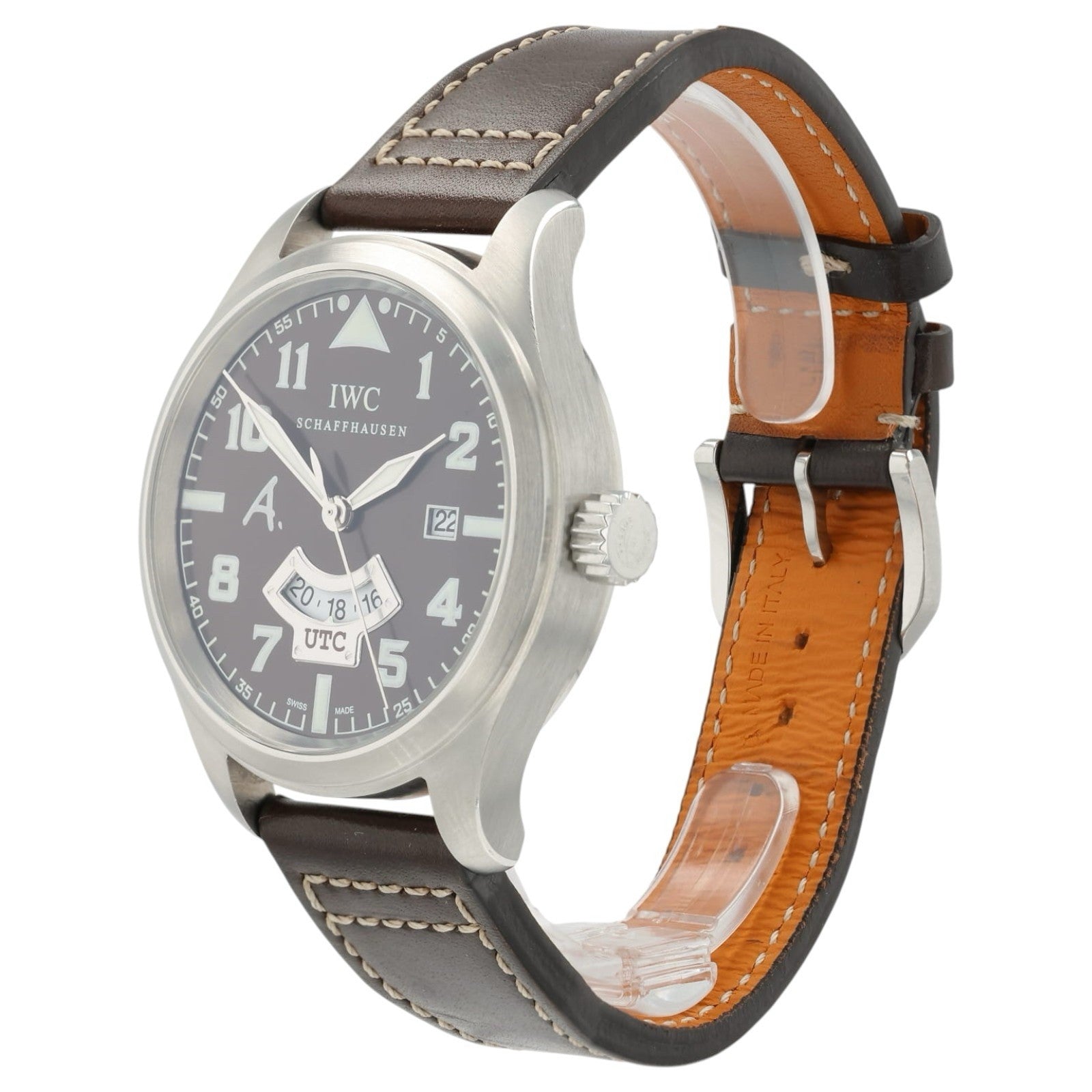 IWC Pilot UTC Brown Dial Stainless Steel 44mm Automatic Men’s Watch IW326104