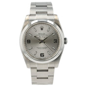 Rolex OP Silver Dial Stainless Steel 34mm Automatic Movement Men’s Watch 114200