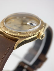 Rolex Datejust 18k Yellow Gold Champagne Dial 36mm Automatic Mens Watch 6609