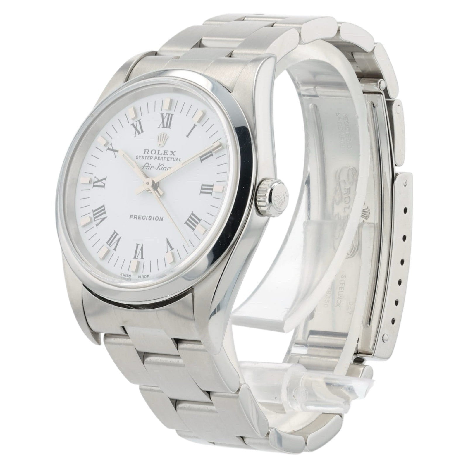 Rolex Air King White Dial Stainless Steel 34mm Automatic Men’s Watch 14000