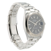 Rolex Datejust Black Dial Stainless Steel 41mm Automatic Movement Mens 126334