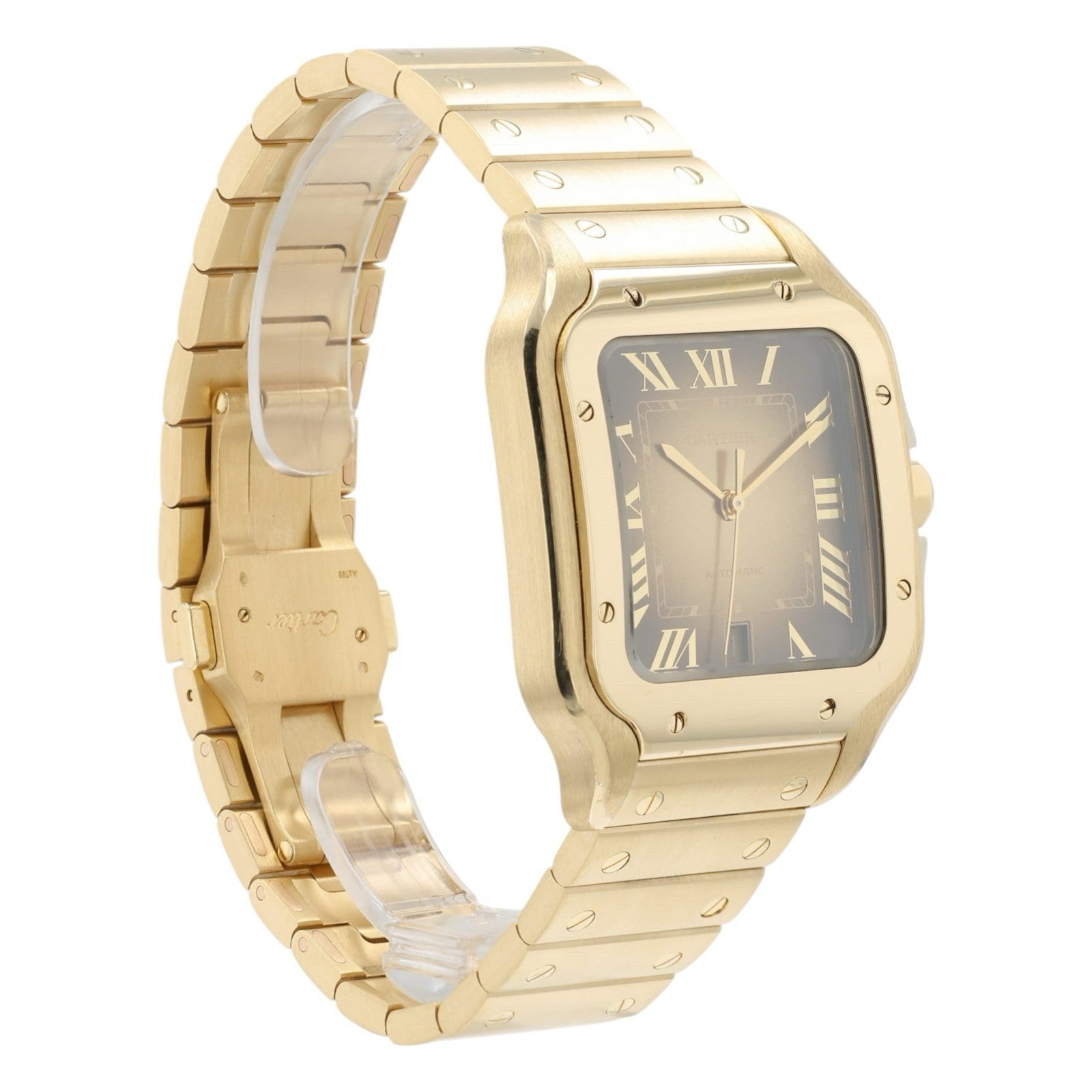 Cartier Santos De Cartier Sunray Brown Dial 39.8mm Automatic Mens Watch WGSA0095