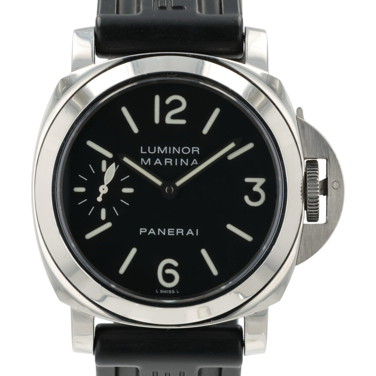 Panerai Luminor Marina Black Dial Steel 44mm Manual Wind Men’s Watch PAM00111