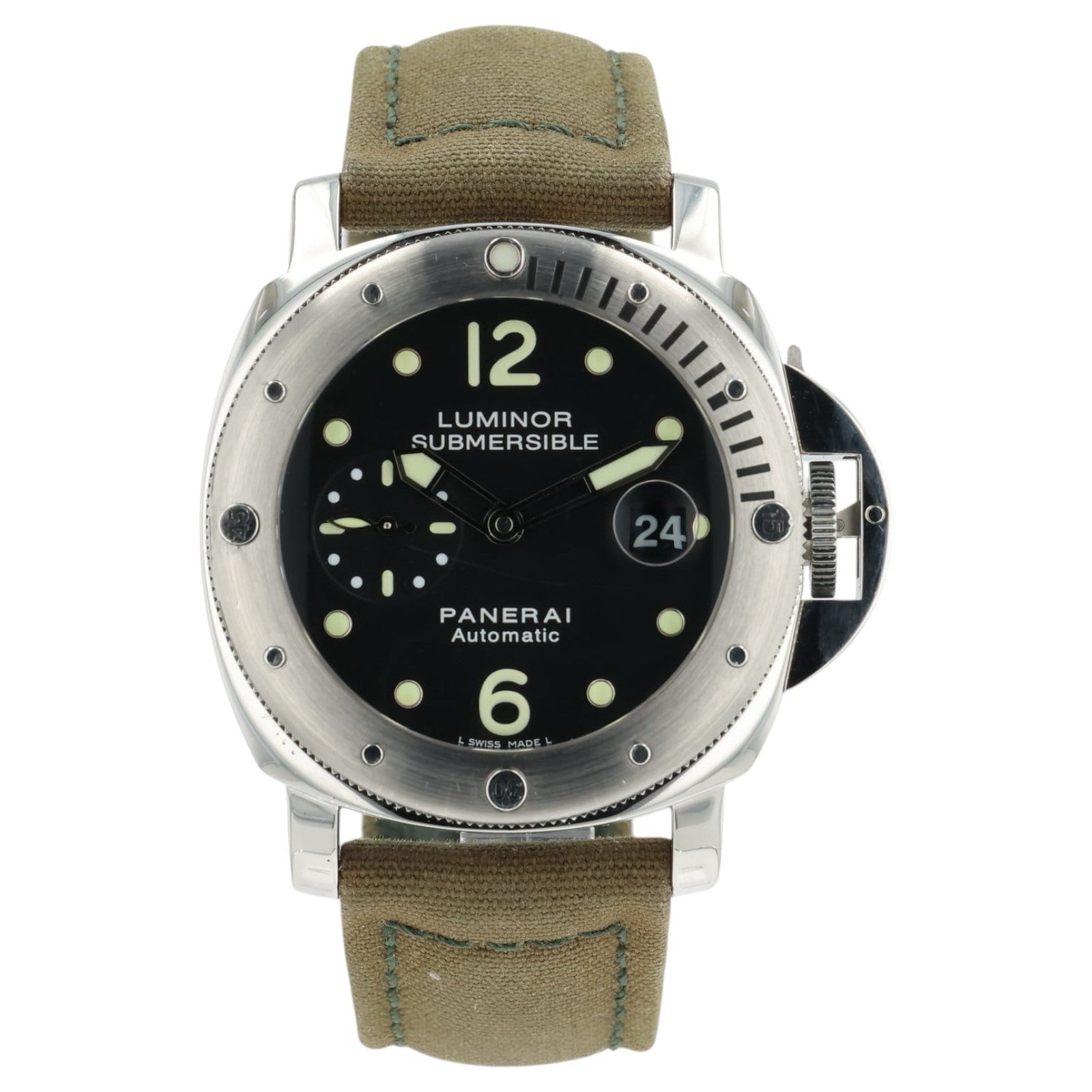 Panerai Luminor Submersible Black Dial Steel 44mm Auto Men's Watch PAM00024