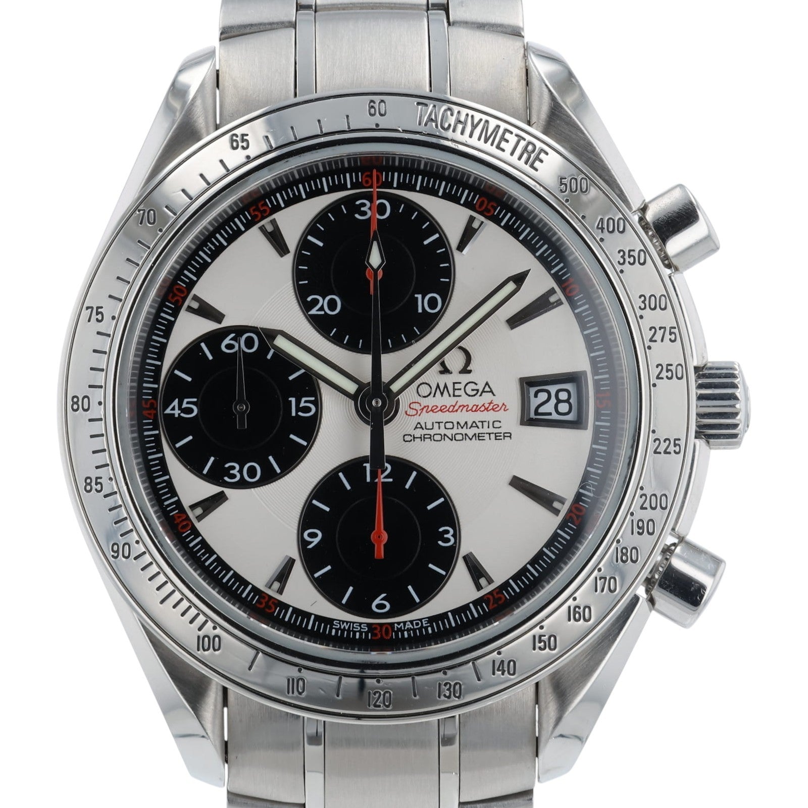 Omega Speedmaster Date White Dial 40mm Steel Automatic Men's Watch 3211.31.00