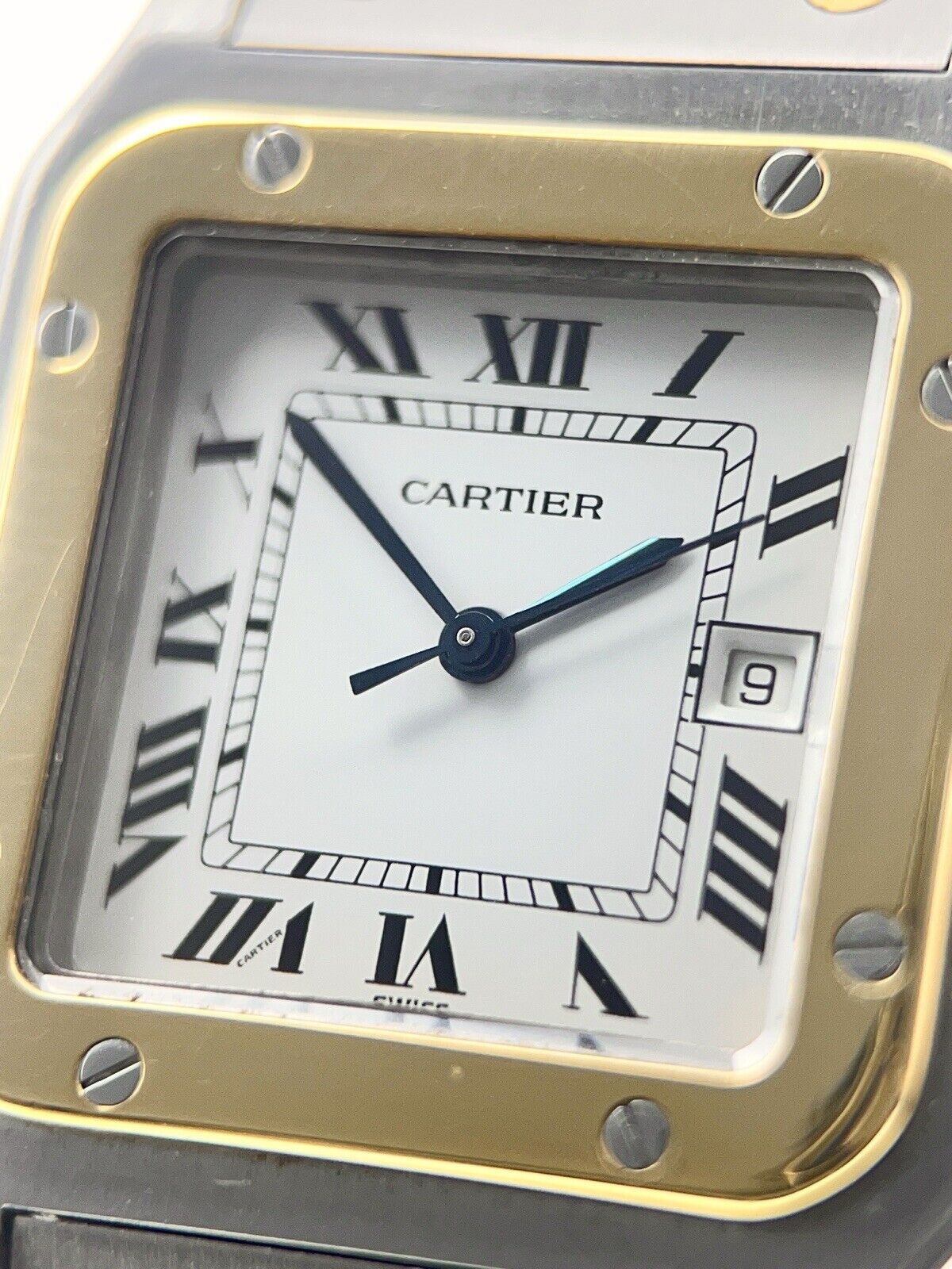 Cartier Santos Gold & Steel White Dial 29x41mm Automatic Men’s Watch 2961