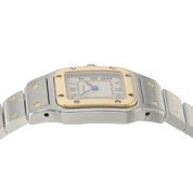 Cartier Santos Galbee Silver Dial Gold & Steel 24mm Quartz Women's Watch 1567