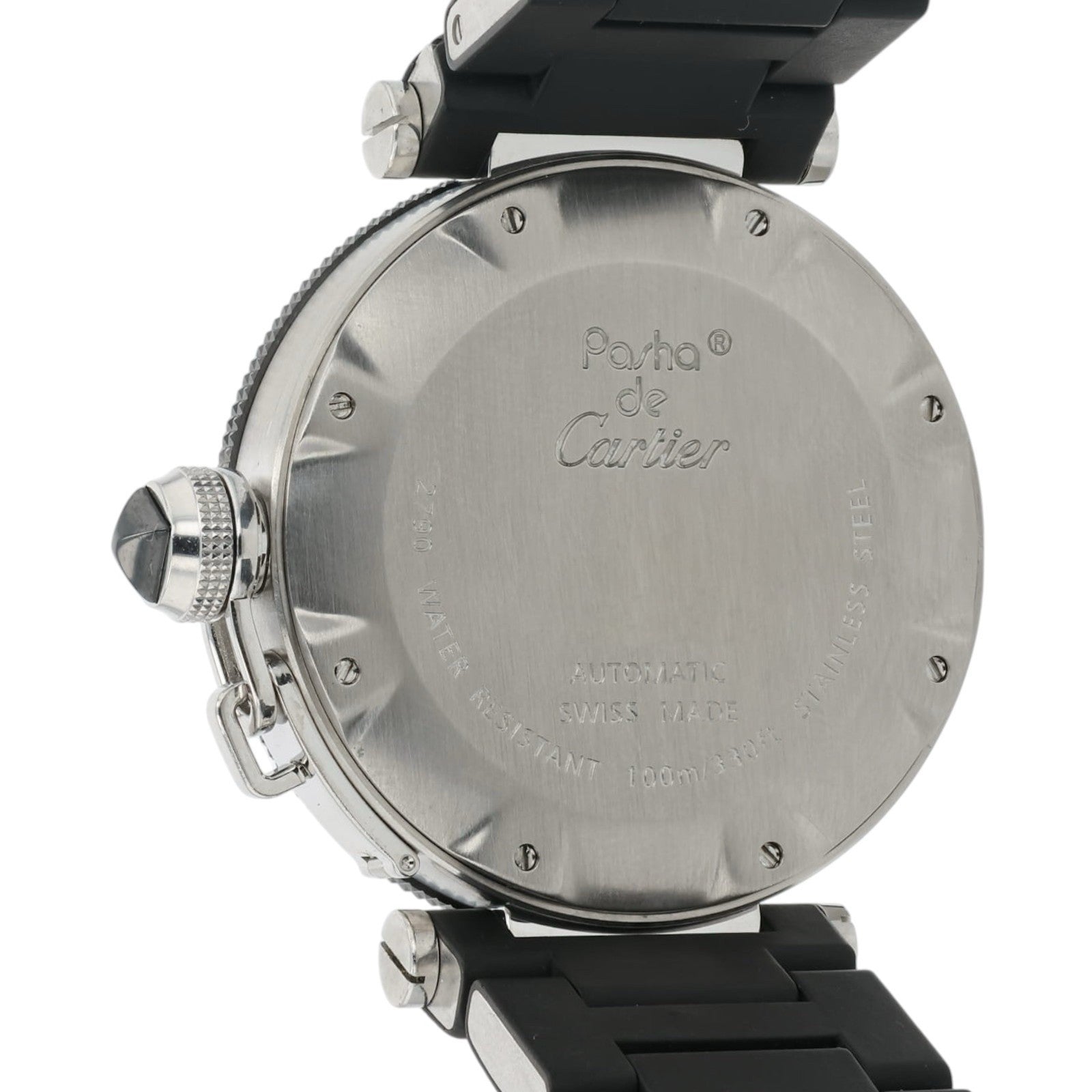 Cartier Pasha Seatimer Black Dial Stainless Steel 40.5mm Automatic Mens W31077U2