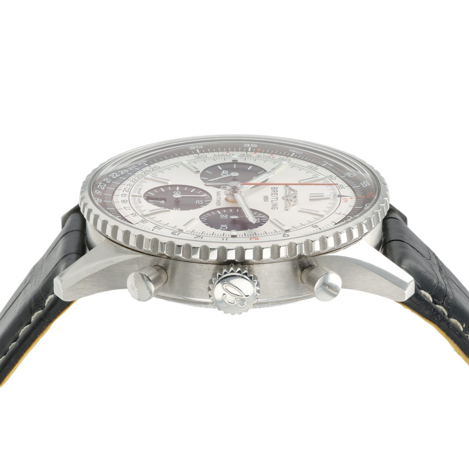 Breitling Navitimer Silver Dial Stainless Steel 43mm Automatic Mens Watch AB0138