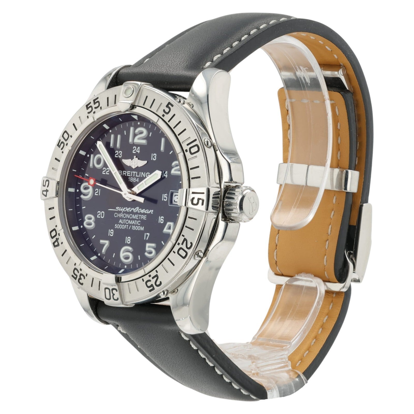 Breitling Superocean Black Dial Stainless Steel 42mm Automatic Mens A17360
