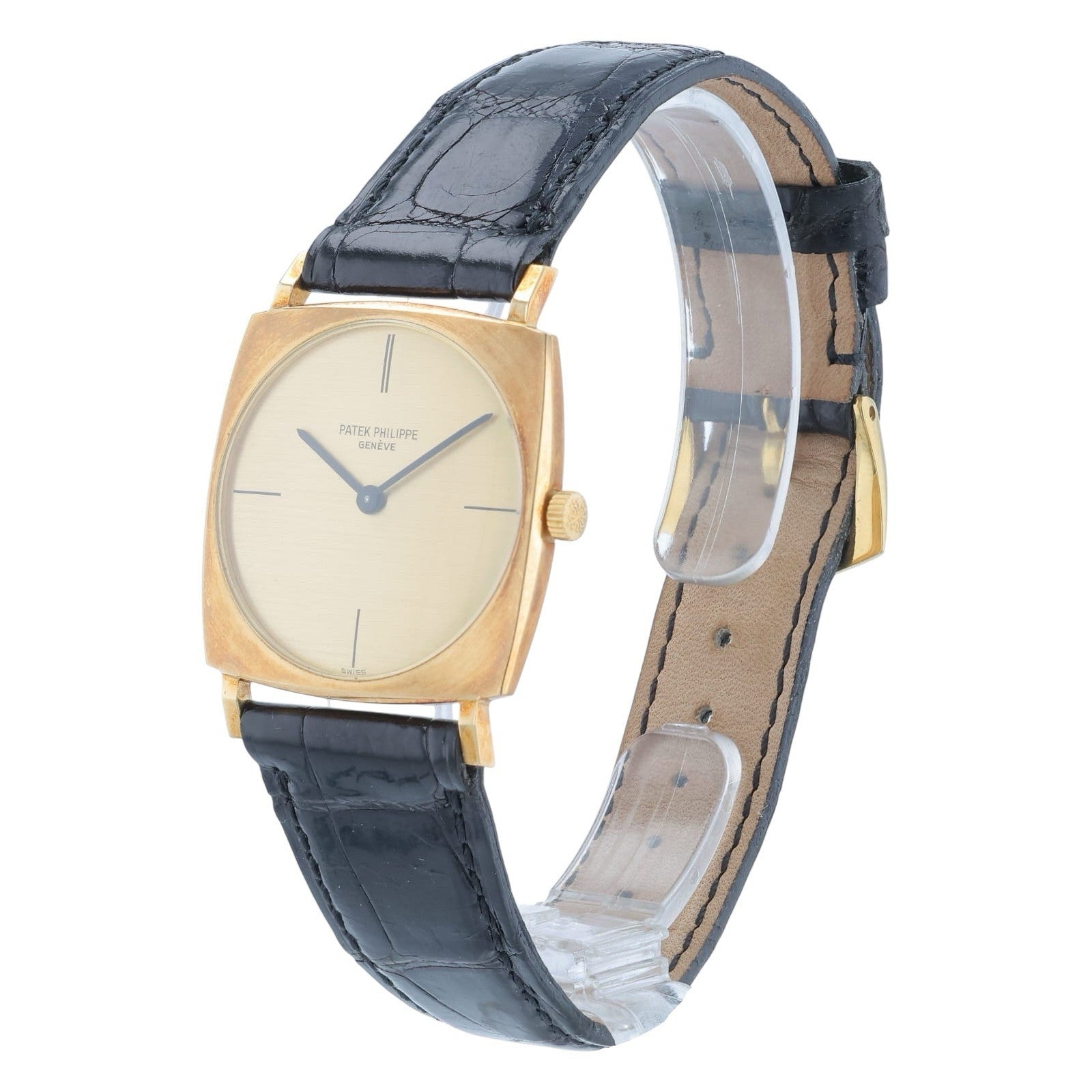 Patek Philippe 18k Yellow Gold Champagne Dial 28mm Manual Wind Men’s Watch 3523