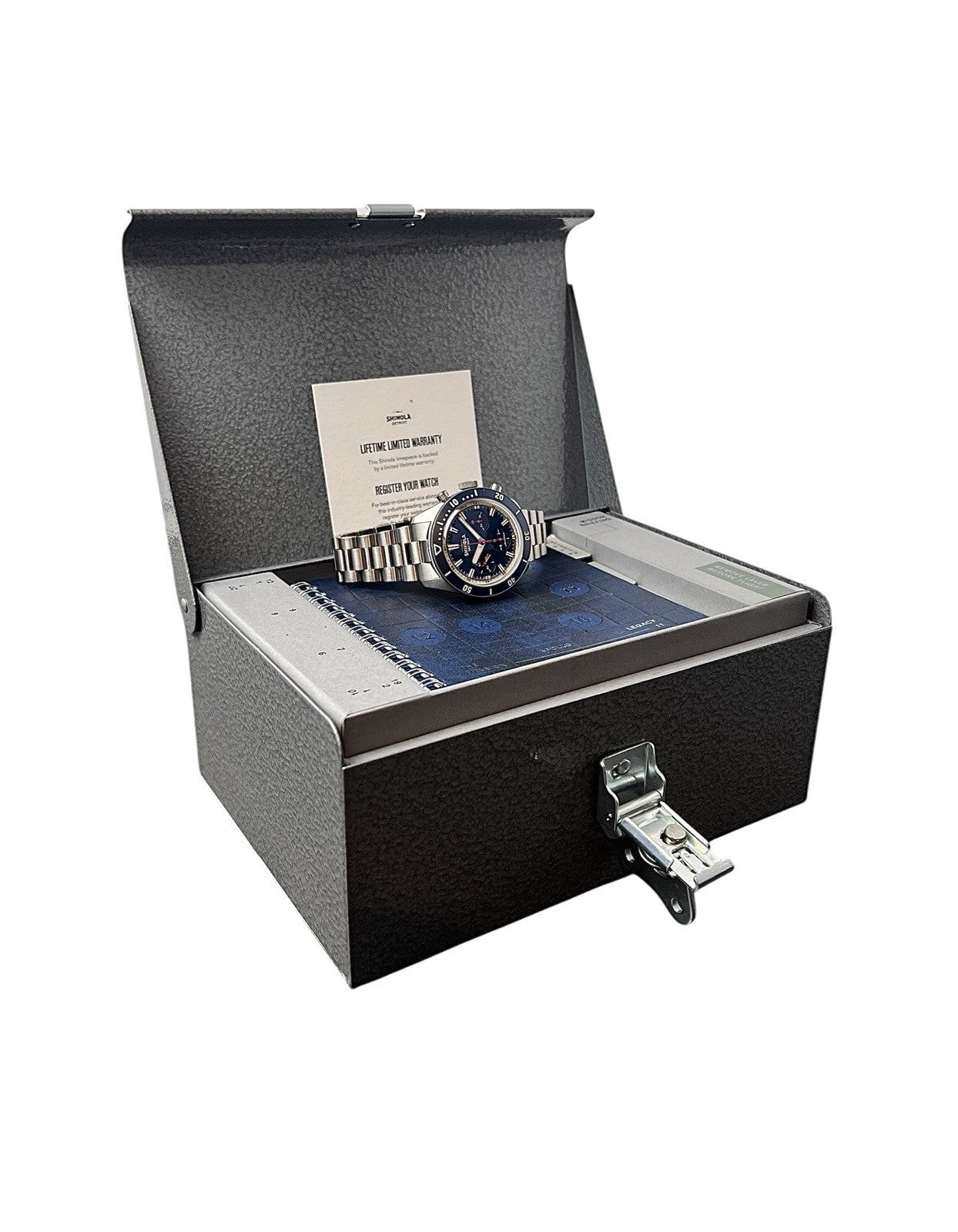 Shinola Mooncraft Monster Titanium Blue Dial 43mm Manual Wind Men’s Watch