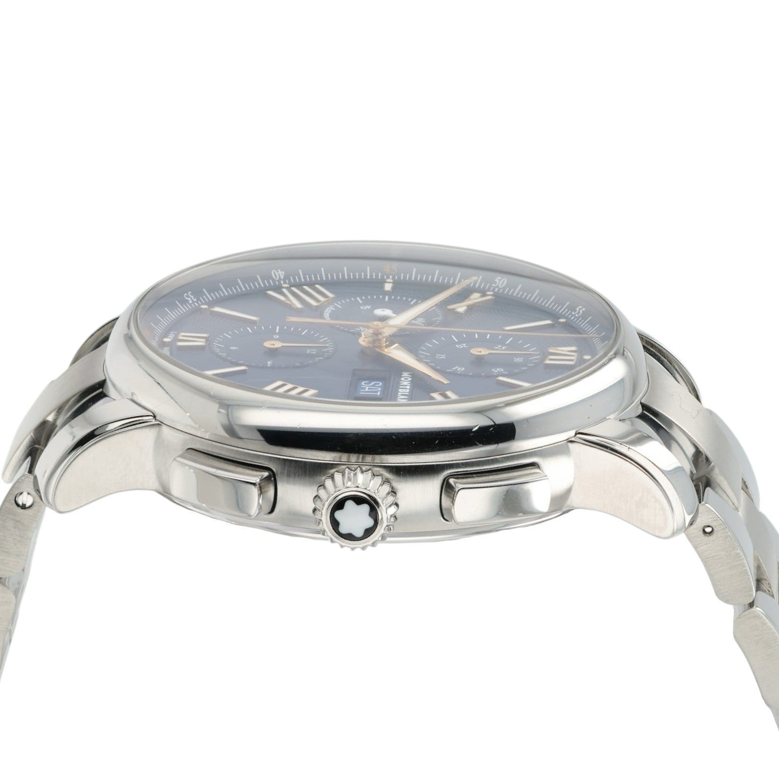 Montblanc Star Legacy Blue Dial Stainless Steel 42mm Automatic Mens Watch 130972