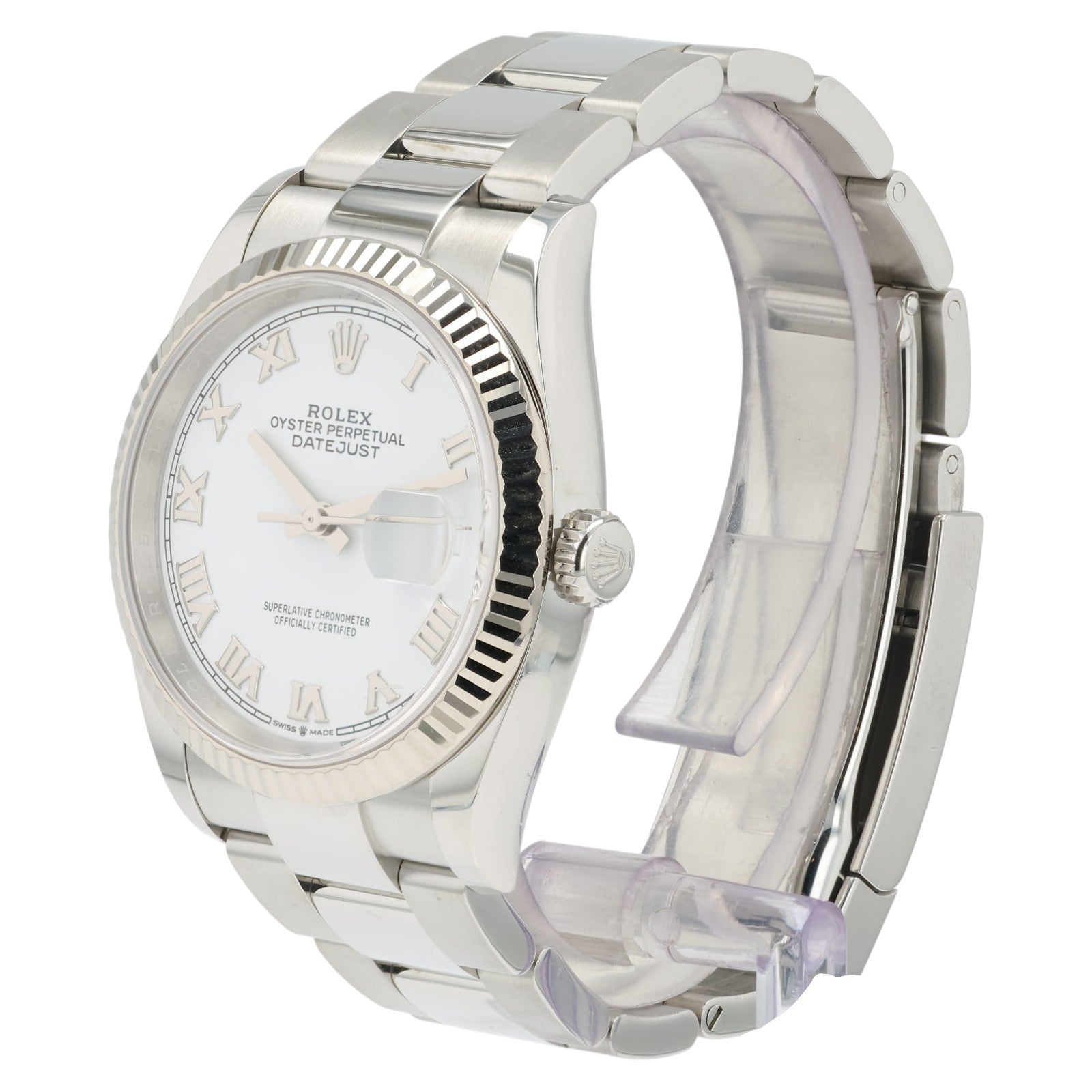 2022 Rolex Datejust White Dial Stainless Steel 36mm Automatic Mens Watch 126234