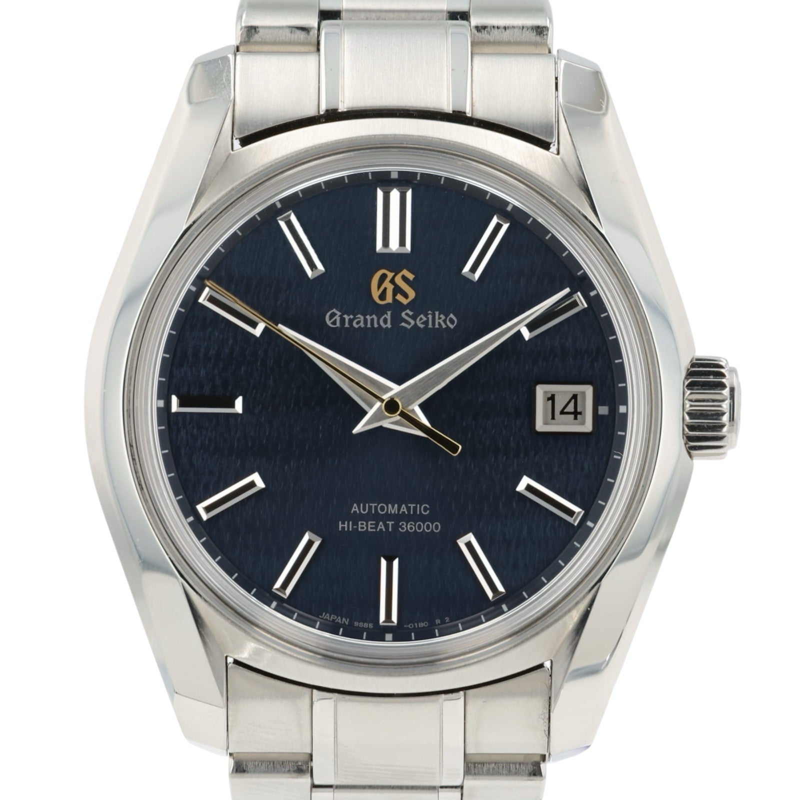 Grand Seiko Heritage Stainless Steel Blue Dial 40mm Automatic Mens Watch SBGH273