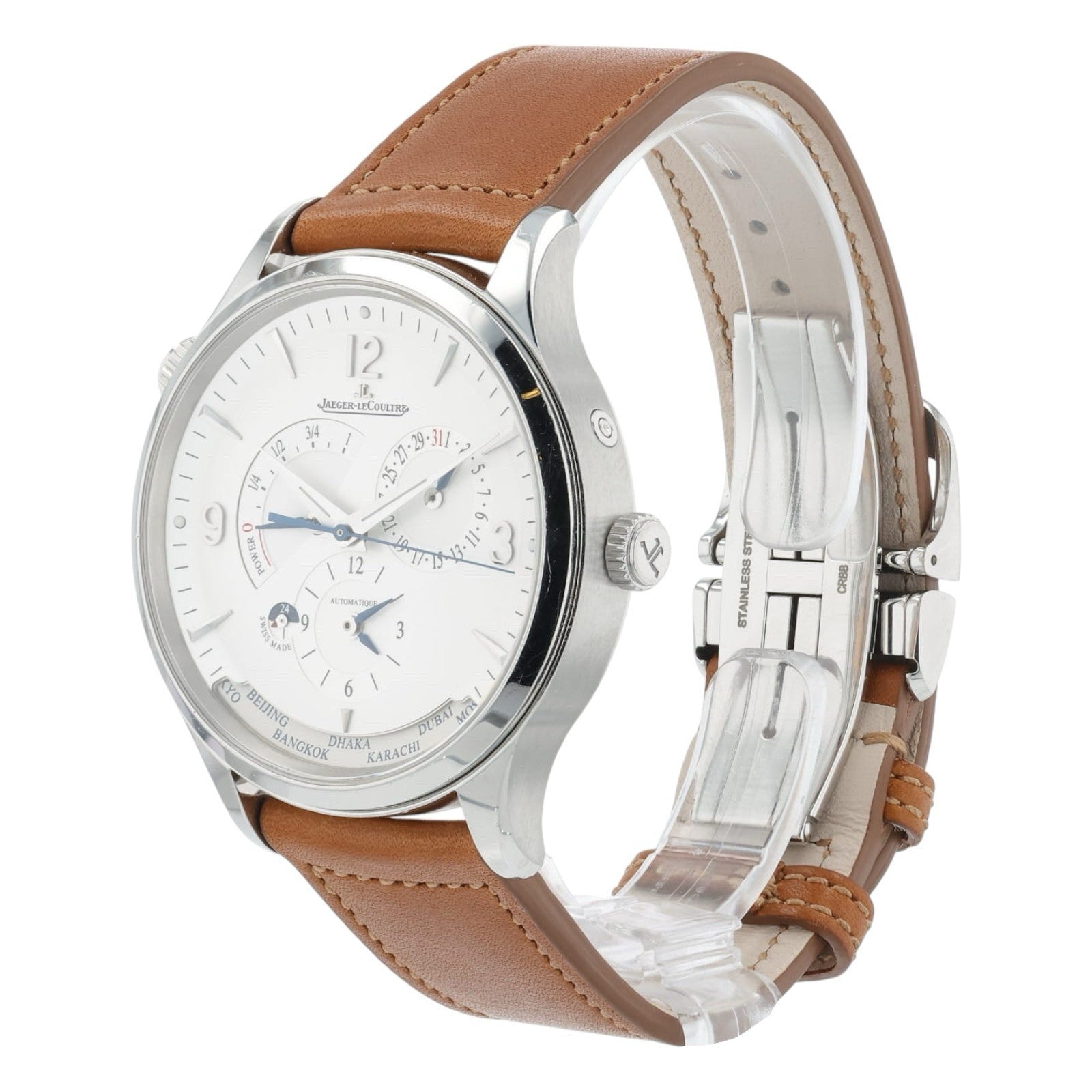 Jaeger-LeCoultre Master Geographic Steel Silver Dial 40mm Automatic Q4128420